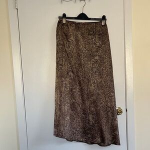 Forenza Brown Snake Print Maxi Skirt